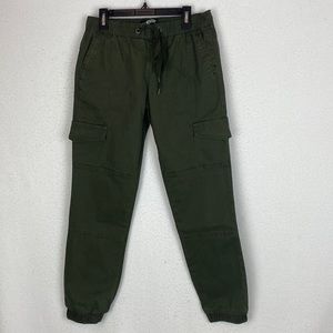 REWASH Dark Olive Utility Joggers size Small